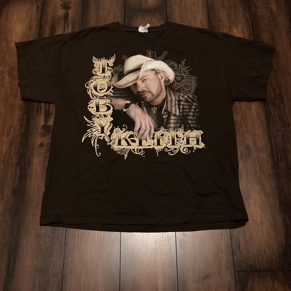 Toby Keith Sz L North American European Concert Shirt Toughest Tour Band T-shirt